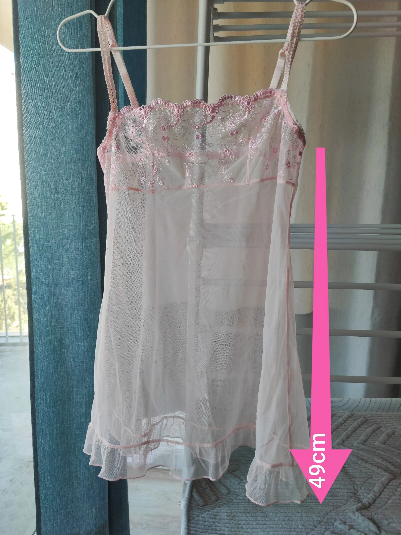 Macacão transparente curto com alças ajustáveis – photo 2